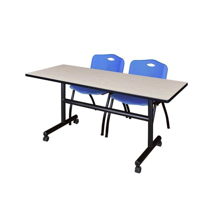Kobe Rectangle FlipTop Table, 60" W, 29" H, Laminate Top, Maple MKFT6030PL47BE